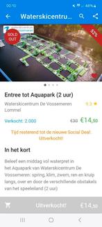 2 kaartjes aquapark Lommel, Twee personen, Overige soorten, Overige typen