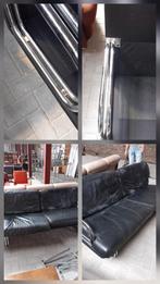 Vintage leren bank 3zits, Huis en Inrichting, Banken | Bankstellen, Ophalen, Gebruikt, 75 tot 100 cm