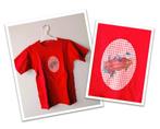 Simply Colors rood retro brandweer T-shirt maat 134/140, Kinderen en Baby's, Gebruikt, Jongen of Meisje, Ophalen of Verzenden