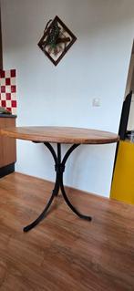 Vintage eettafel 90 diameter, 80 hoog, Ophalen, Gebruikt, 50 tot 100 cm, Rond