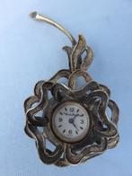 Antiek zilver horloge broche - ca. 1900, Antiek en Kunst, Ophalen of Verzenden