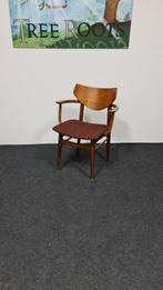 Vintage houten cafe stoel, Gebruikt, Bruin, Verzenden, Metaal