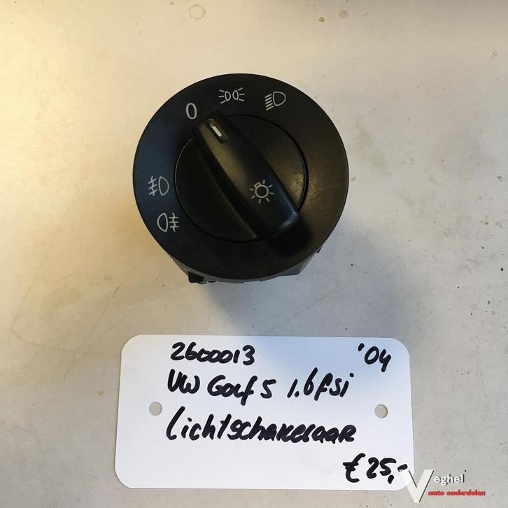 Vw Golf 5  1.6 fsi 2004 2600013   Lichtschakelaar, Auto-onderdelen, Dashboard en Schakelaars, Gebruikt, Ophalen of Verzenden
