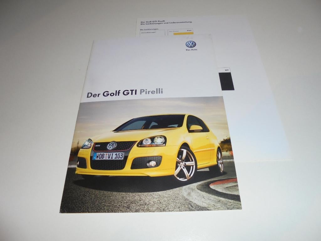 brochure Volkswagen Golf GTI Pirelli  2008, Ophalen of Verzenden, Zo goed als nieuw, Volkswagen