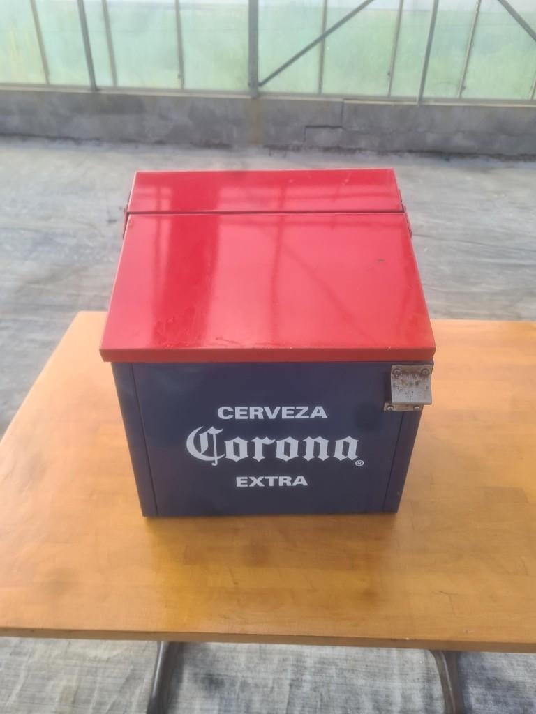 Koelbox Corona extra 40 x 40 cm, Verzamelen, Ophalen, Zo goed als nieuw, Reclamebord, Plaat of Schild, Overige merken