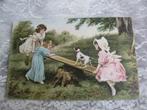 Antieke Kaart - Victoriaanse Kinderen / Hond, Verzenden, Voor 1920, Ongelopen, Kinderen