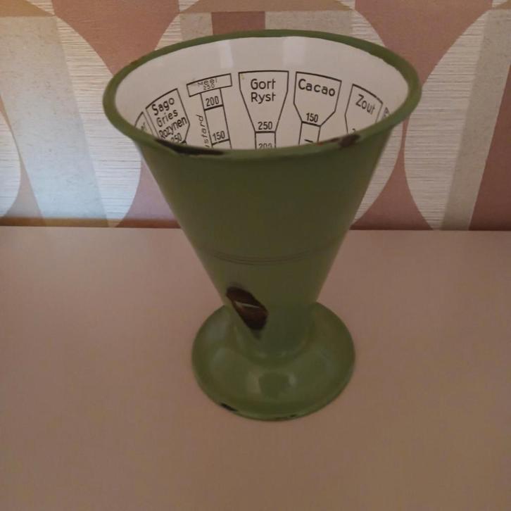 Vintage Emaille Maatbeker, Antiek en Kunst, Antiek | Emaille, Ophalen