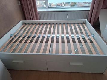 2 persoonsbed ikea + bodem - afbeelding 1