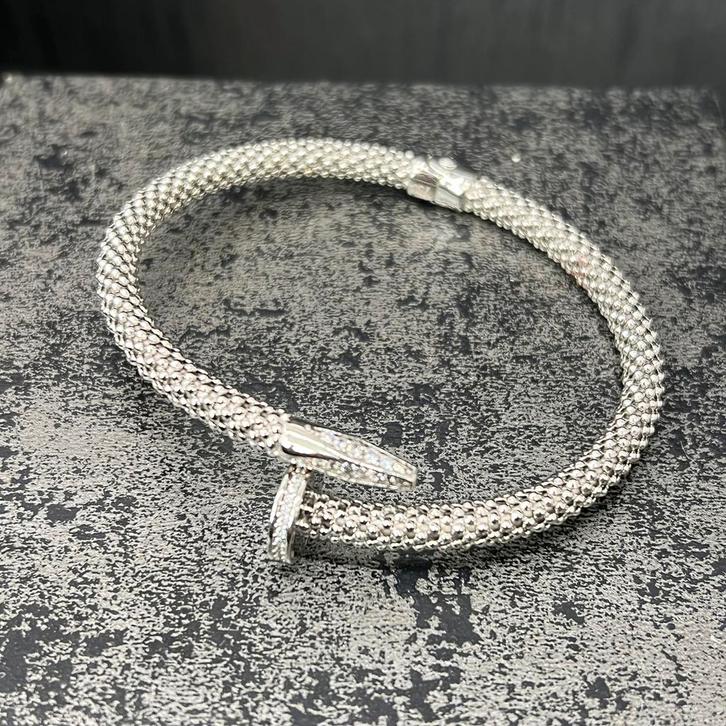 18k witgouden armband spijker model, Sieraden, Tassen en Uiterlijk, Armbanden, Zo goed als nieuw, Goud, Ophalen of Verzenden