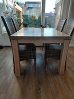 eiken eettafel, Ophalen, Gebruikt, 50 tot 100 cm, 150 tot 200 cm