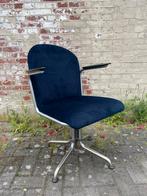 Gispen 356 draaistoel vintage, Huis en Inrichting, Stoelen, Ophalen, Zo goed als nieuw, Blauw, Eén