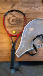 Dunlop tennisracket 25 inch kindermaat incl hoes, Sport en Fitness, Tennis, Ophalen, Gebruikt, Racket, Dunlop