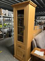Licht eiken vitrinekast, Huis en Inrichting, Kasten | Vitrinekasten, Ophalen, Gebruikt, Eikenhout, 50 tot 100 cm