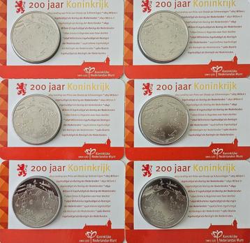 6x Coincard 200 Jaar Koninkrijk beschikbaar voor biedingen