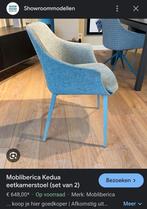 4 merk stoelen petrol blauw en oker geel waren 323 p st, Huis en Inrichting, Ophalen, Zo goed als nieuw, Blauw, Vijf, Zes of meer stoelen