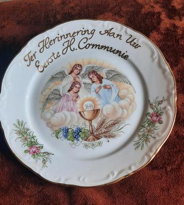 Uitstekend communiebordje van Mitterteich Bavaria porselein beschikbaar voor biedingen