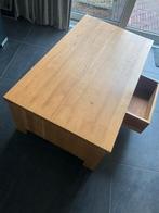 Massief eiken salontafel - 130x75x45, Ophalen, Gebruikt, 100 tot 150 cm, Eikenhout