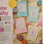 4 Baby felicitatie kaarten borduurpatronen, Hobby en Vrije tijd, Borduren en Borduurmachines, Ophalen, Nieuw, Handborduren, Patroon