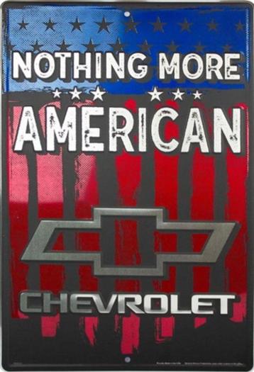 reChevrolet Nothing More American. Aluminium wandbord. beschikbaar voor biedingen