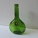Vintage Armagnac Jeanneau glazen groene fles Fr 26 cm, Antiek en Kunst, Antiek | Glas en Kristal, Ophalen of Verzenden