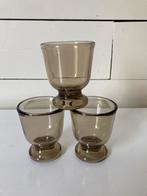 3 vintage Arcoroc rookglas eierdopjes borrelglaasjes, Huis en Inrichting, Keuken | Servies, Glas of Glazen, Ophalen of Verzenden