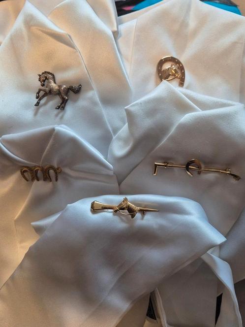 Plastron met en zonder speld, Dieren en Toebehoren, Paardrijkleding, Gebruikt, Dames, Heren, Kinderen, Dressuur, Ophalen of Verzenden