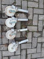 Kamersteiger wielen steiger set van 4, Doe-het-zelf en Verbouw, Steigers, Ophalen, Zo goed als nieuw, Rolsteiger of Kamersteiger