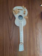 Porselein gitaar wit met bladgoud, Gebruikt, Ophalen of Verzenden