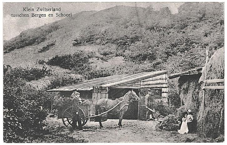 700286	Tussen Bergen en Schoorl	Klein Zwitserland	NH 1925	Ge, Verzamelen, Ansichtkaarten | Nederland, Gelopen, Noord-Holland, 1920 tot 1940