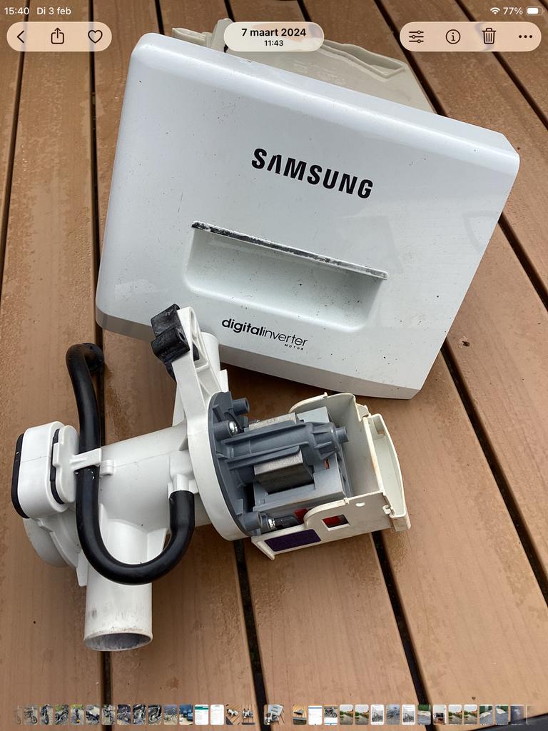 Samsung wasmachine pompje, Witgoed en Apparatuur, Onderdelen en Toebehoren, Ophalen of Verzenden, Zo goed als nieuw