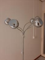 Retro booglamp chroom | 5 chromen bollen | space age lamp, Ophalen, Zo goed als nieuw