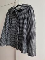 Jan Kuperus wollen korte mantel zwart / grijs, Kleding | Dames, Maat 38/40 (M), Verzenden, Jan Kuperus, Zo goed als nieuw