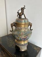 Grote bronzen cloisonné wierookbrander, Ophalen of Verzenden