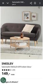 Jysk salontafel SNESLEV Ø70 eiken kleur, Huis en Inrichting, Tafels | Salontafels, Ophalen, 50 tot 100 cm, Zo goed als nieuw, Minder dan 50 cm