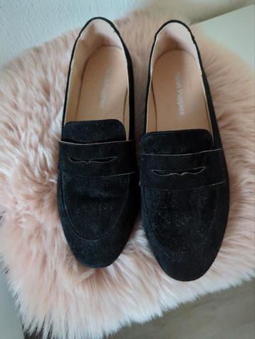 Hush Puppies zwart leren mocassins instappers beschikbaar voor biedingen