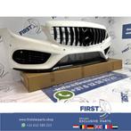 W205 C205 PRE FACELIFT AMG VOORBUMPER COMPLEET 2014-2021 WIT, Gebruikt, -, Voor, Ophalen of Verzenden