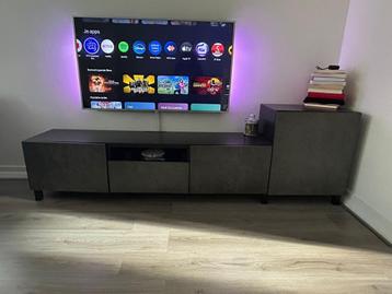 Tv meubel donkergrijs (besta ikea) izgs beschikbaar voor biedingen