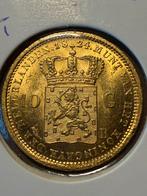 Gouden tientje 1824 B  Willem I Pr+/FDC-, Postzegels en Munten, Munten | Nederland, Ophalen of Verzenden, Koning Willem III, 10 gulden