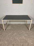 Wit metalen vintage eettafel inde stijl van Pastoe, Huis en Inrichting, Tafels | Eettafels, 50 tot 100 cm, Metaal, 150 tot 200 cm