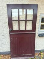 Voordeur merbau paardenstal, Doe-het-zelf en Verbouw, Deuren en Horren, Gebruikt, Buitendeur, 200 tot 215 cm, Hout