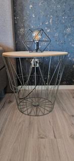 2 bijzettafels manden, Overige materialen, Minder dan 55 cm, Rond, Zo goed als nieuw