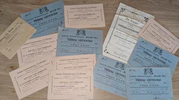 Antieke toegangsbewijzen begin 1900 junk journal  beschikbaar voor biedingen