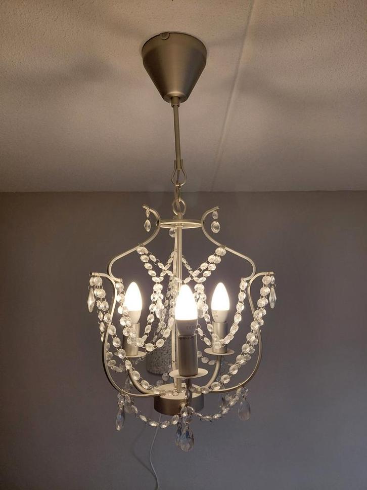 Kroonluchter KRISTALLER van IKEA, Huis en Inrichting, Lampen | Kroonluchters, Gebruikt, Metaal, Ophalen