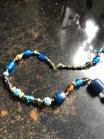 Blauwe kralen ketting - LDADPR, Sieraden, Tassen en Uiterlijk, Gebruikt, Blauw, Ophalen of Verzenden, Overige materialen