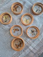 12 vintage taxidermie vlinders onderzetters, Ophalen of Verzenden
