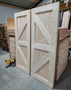 Vuren schuifdeuren. Loftdeur. Barndeur. Schuifdeur. Deur., Ophalen, 120 cm of meer, Binnendeur, Nieuw
