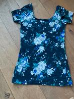 Mooie blauwe top met bloemen, Blauw, Ophalen of Verzenden, Zo goed als nieuw, Maat 36 (S)