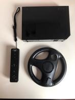 Nintendo Wii Zwart Compleet met Stuurtje, Spelcomputers en Games, Spelcomputers | Nintendo Wii, Ophalen of Verzenden, Gebruikt