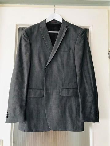 WE Heren Kostuum Mt 48 Grijs Colbert Krijtstreeppak Pantalon beschikbaar voor biedingen