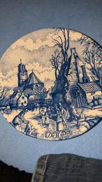 Delfts Blauw Vier Jaargetijden Bord - Winter, Antiek en Kunst, Antiek | Wandborden en Tegels, Ophalen of Verzenden